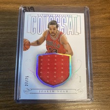 2014 Joakim Noah National Treasures Colossal Materials Game Worn Jersey #3 27/75