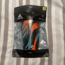 Adidas Messi Match Junior Style Shin Guards Blue/Orange Large Free Float HN5565