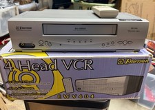 Emerson 4-Head VCR Model EWV404 With Remote  Box Automatic Head Cleaner AV Inpu