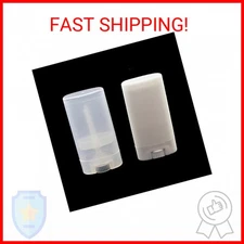 TOPWEL 10pcs 15ml Deodorant Containers Transparent Clear Empty Plastic Oval Lip 