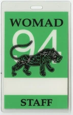 Midnight Oil Womad Festival w/ Live, Peter Gabriel Laminated Backstage Pass