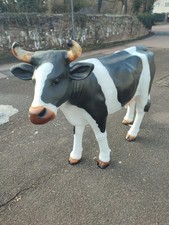 Kuh groß Kuh Deko Kuh  Figur Gartenfigur Dekoration 136 x 105 x 44 cm GFK s/w