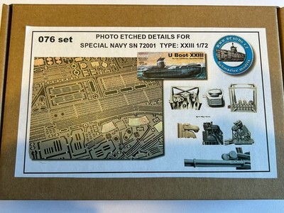 Deutsches U-Boot Typ XXIII für Sondermarine SN 72001 Fotoätzt 1:72 076 RE