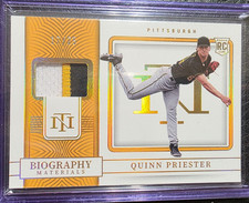 2023 National Treasures Biography Materials Quinn Priester BM-QP Holo Gold 17/25