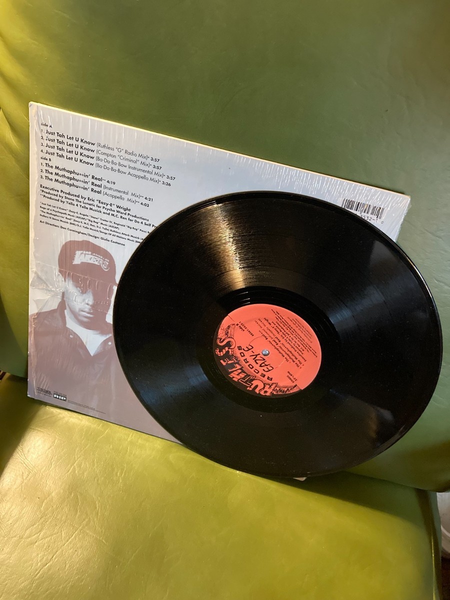 EAZY-E Just Tah Let U Know 12” Vinyl EP Ruthless Records VG+ IN