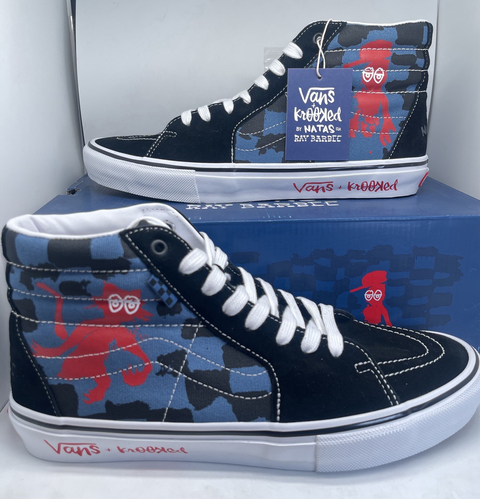 Vans Skate Sk8-Hi Krooked By Natas For Ray Barbee Black Shoe