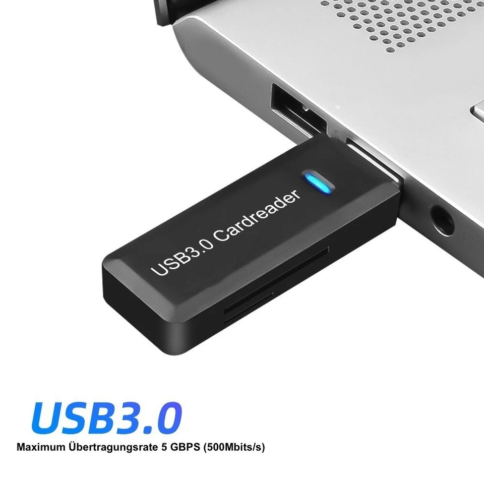 USB 3.0 Kartenleser Kartenlesegerät USB Stick Card Reader Micro SD XC Adapter - Bild 3 von 4