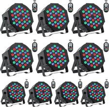 UKing 36LED DJ Lights 10 Pack RGB Par Can DMX512