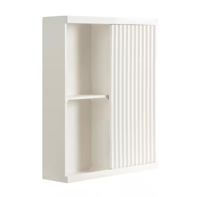Furrow 22 In. W X 7 In. D White Wood Decorative Wall Shelf