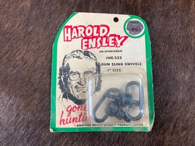 Vintage NESCO Harold Ensely Gone Huntin Gun Sling Swivels 1  Size #HE/322, NEW