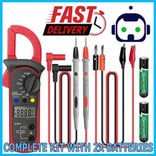 Digital Multimeter Tester AC DC Volt Ohm Amp Clamp Meter Auto Range Handheld T