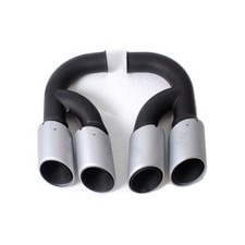 Per Porsche Cayenne V6 2011-2014 Punte Scarico Coda Punta Silenziatore Argento