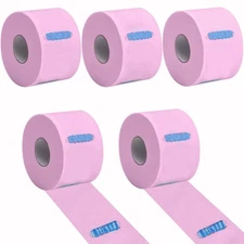 Barber Neck Strips - 5 Rolls 500 Pieces Pink, Disposable & Flexible Water-Res...