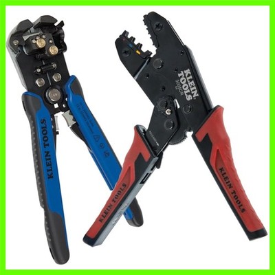 Klein 80013 Professional Wire Stripper & Ratcheting Crimper Tool Kit - 2-Piece