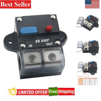 80A DC Circuit Breaker Compatible With 12V 24V Marine Boat Car Audio