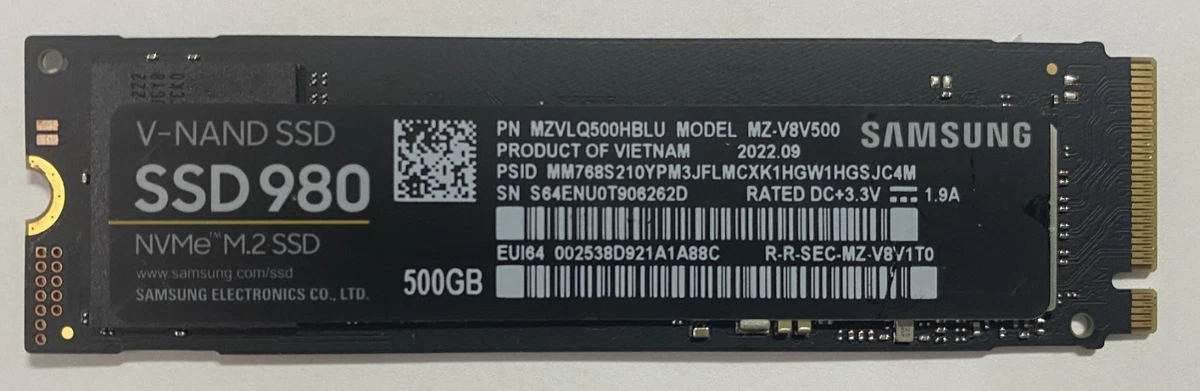Samsung 500 GB Storage Capacity NVME Solid State Drives | Updated
