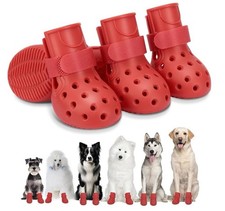 4 pcs Dog shoes for hot pavement,dog boots paw protectors,Red Pet Snow Shoes 3xl