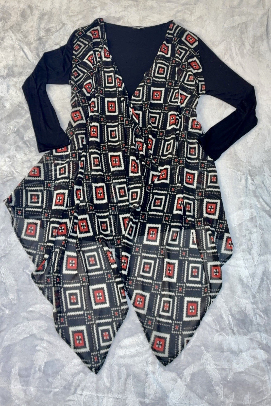 Boho Geometric Patterned Duster Tunic By Cha Cha … - image 1