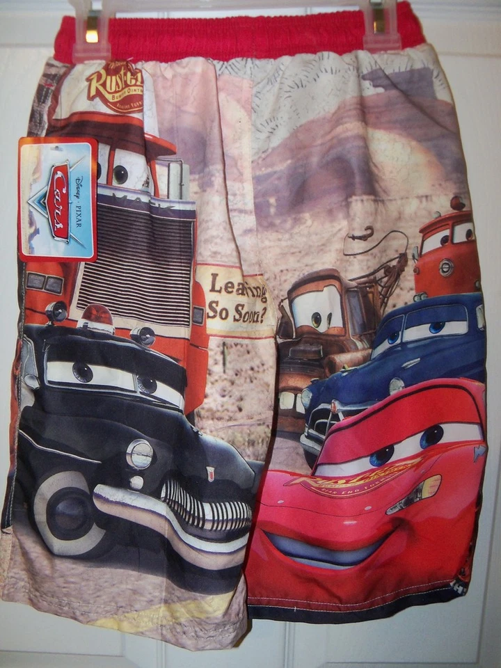 Disney Cars Tow Truck Swim Suit Trunk Shorts Boys Size 8  NWT  - Image 2 of 2