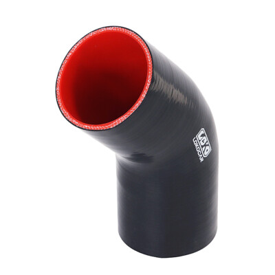 Silicone Hose Elbow Coupler Joiner Pipe 2.5'' to 2.5'' 45° Degree Leg 102mm Black
