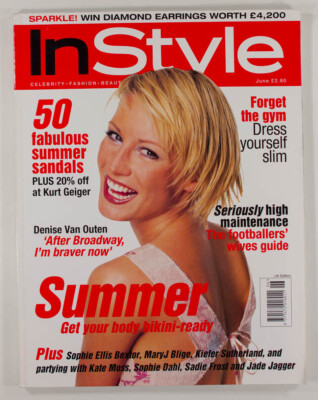 DENISE VAN OUTEN KATE MOSS KIEFER SUTHERLAND SOPHIE DAHL Instyle magazine UK VTG