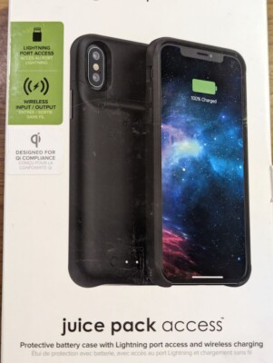 Mophie Ultra Slim Wireless Battery Case For Apple iPhone Xs/X (2,000mAh) Black