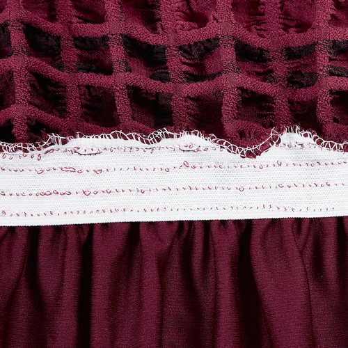 Stretch Seersucker Sofa Slipcover Couch 3D Bubble Lattice Sofa Cover w Skirt - 第 10/36 張圖片