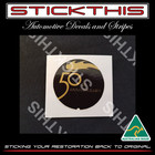 <!--F#f_0-->Holden HX Premier Kingswood - 50th Anniversary Badge Decal Sticker (Glovebox)<!--F/-->