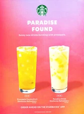 STARBUCKS ICE DRINKS AD #1 RARE 2022 OUT OF PRINT  MAGAZINE PAGE PARADISE FOUND