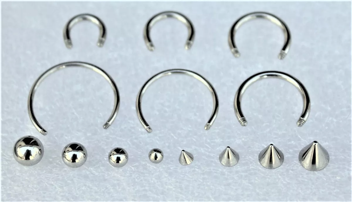 6mm 16mm 14g 16g 2 8mm Cone Ball Horseshoe Ring CBB Lip Piercing Helix Earring