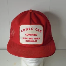 VTG Conec Cab Company Patch Logo Snapback Hat Trucker Cap Wire Cable Assemblies