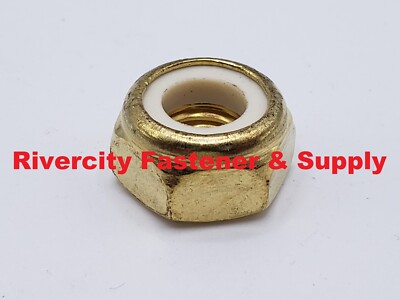 M10-1.5 Brass Nylon Insert Lock Nuts M10 x 1.5 Nut 10mm x 1.5 Nyloc M10x1.5