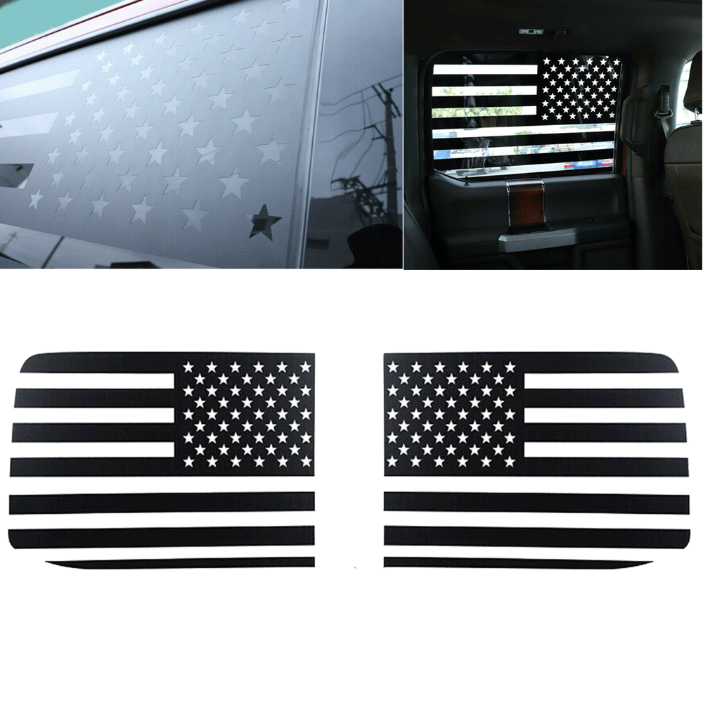 Matte Black Texas Flag Decal For Ford F150 2015-2023 Rear Window - Self-Adhesive Shape Of Texas Sticker - View #4