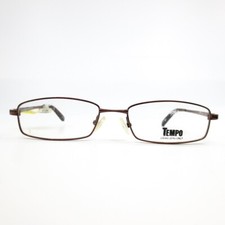 Tempo CTM9006 BR Eyeglasses Frames Brown Rectangular Full Rim 53-17-140