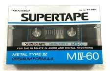SUPERTAPE M IV-60 vintage audio cassette blank audio sealed Made in USA Type IV