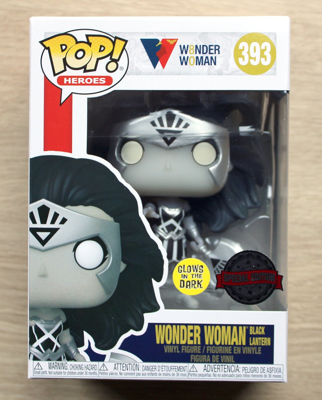 Linterna Negra Funko Pop Dc Heroes Wonder Woman Gitd + Protector Gratuito