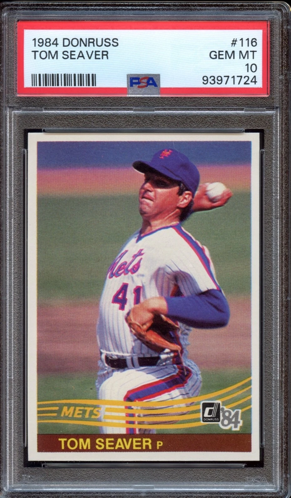 1984 Donruss Tom Seaver #116 - HOF Registry - PSA 10 GEM MINT