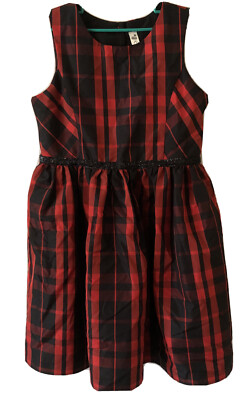 red black and white plaid dress Sail to Sable Red Plaid Long Sleeve Tunic Flare Dress Red Plaid / M