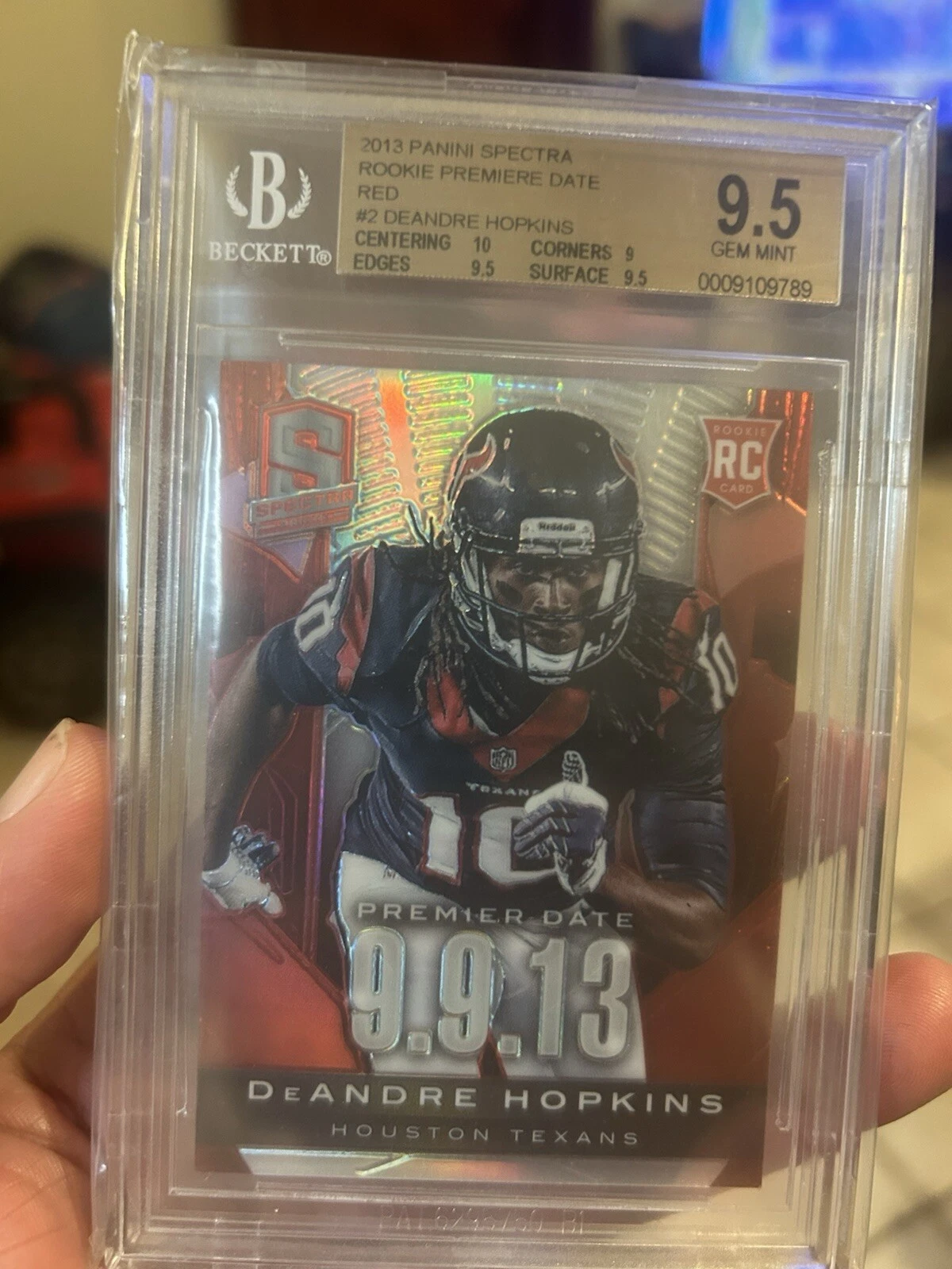 DeAndre Hopkins Panini Spectra Rookie Premier Date #2 Red