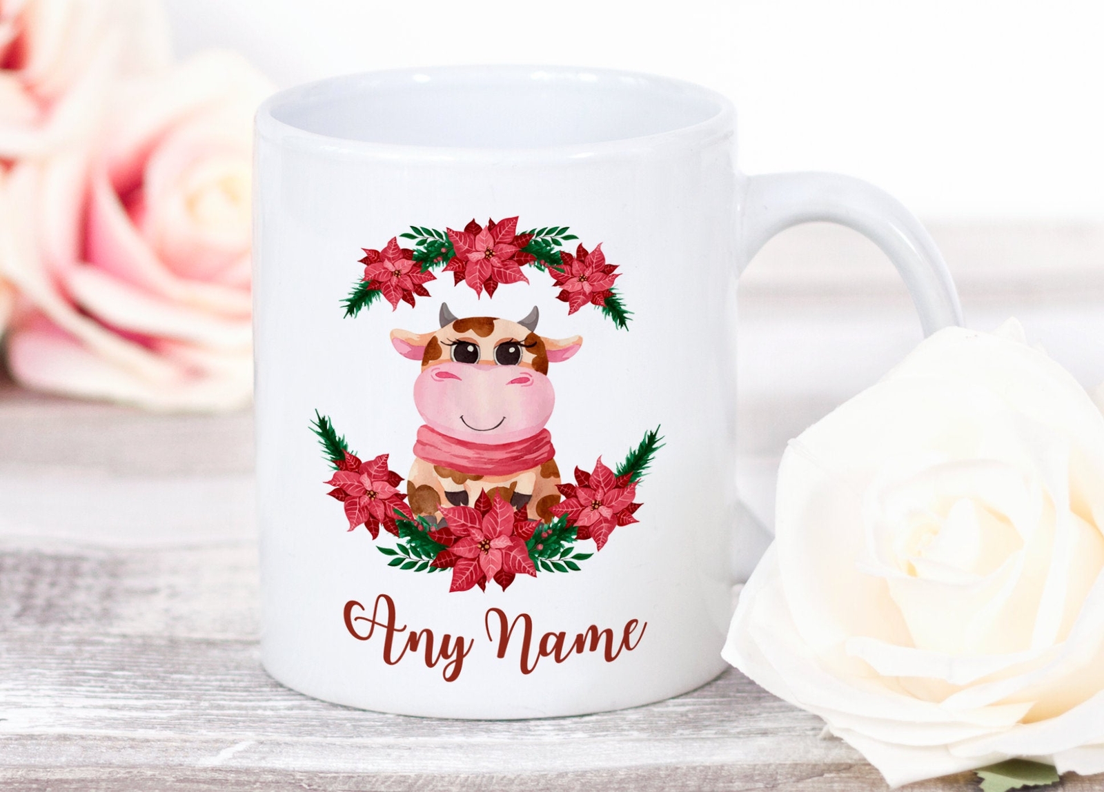 Personalised Cow Bull Mug Personalised Cow Cup Cow Bull Lover Cow Gift Farm