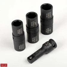 4pc Impact Flip Socket Set for Removing Rims Lug Nuts