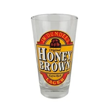 JW DUNDEE'S Original Honey Brown Extra Rich Lager Pint Beer Glass Brewing Brew