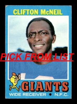 1971 Topps Football 2-251 VG-EX Pick From List All PICTURED