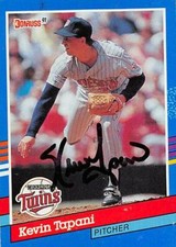 Kevin Tapani autographed baseball card (Minnesota Twins) 1991 Donruss #116