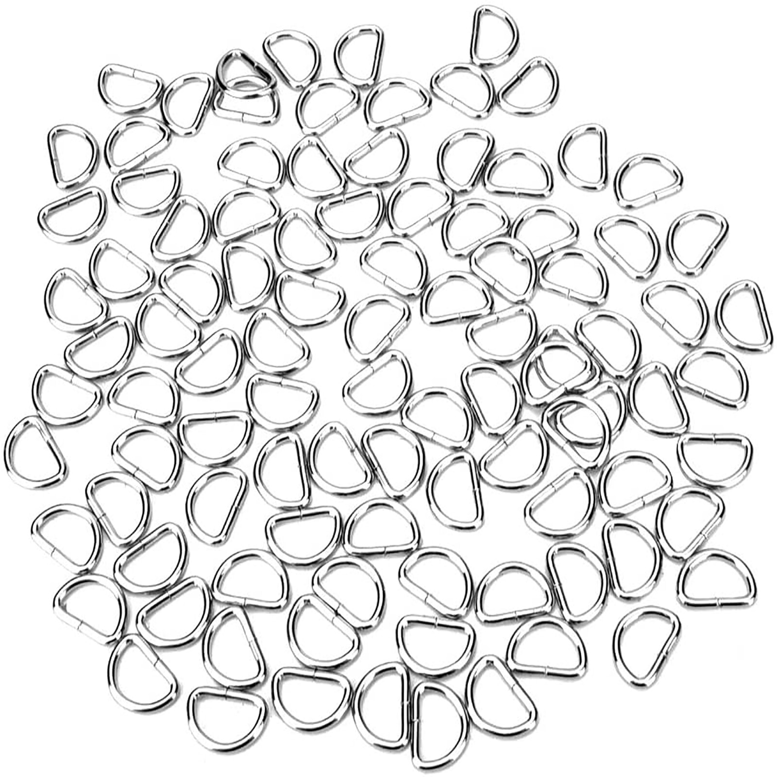 100Pcs D Ring Metal Buckle Drings Strap Loop bing Strapping Ring