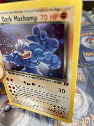 Pokemon Team Rocket Holo Dark Machamp 10/82 Rare 2000 WOTC - Picture 3 of 10