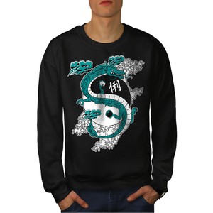 Asia Casual Jumper wellcoda Fantasy Dragon Mystic Mens Sweatshirt