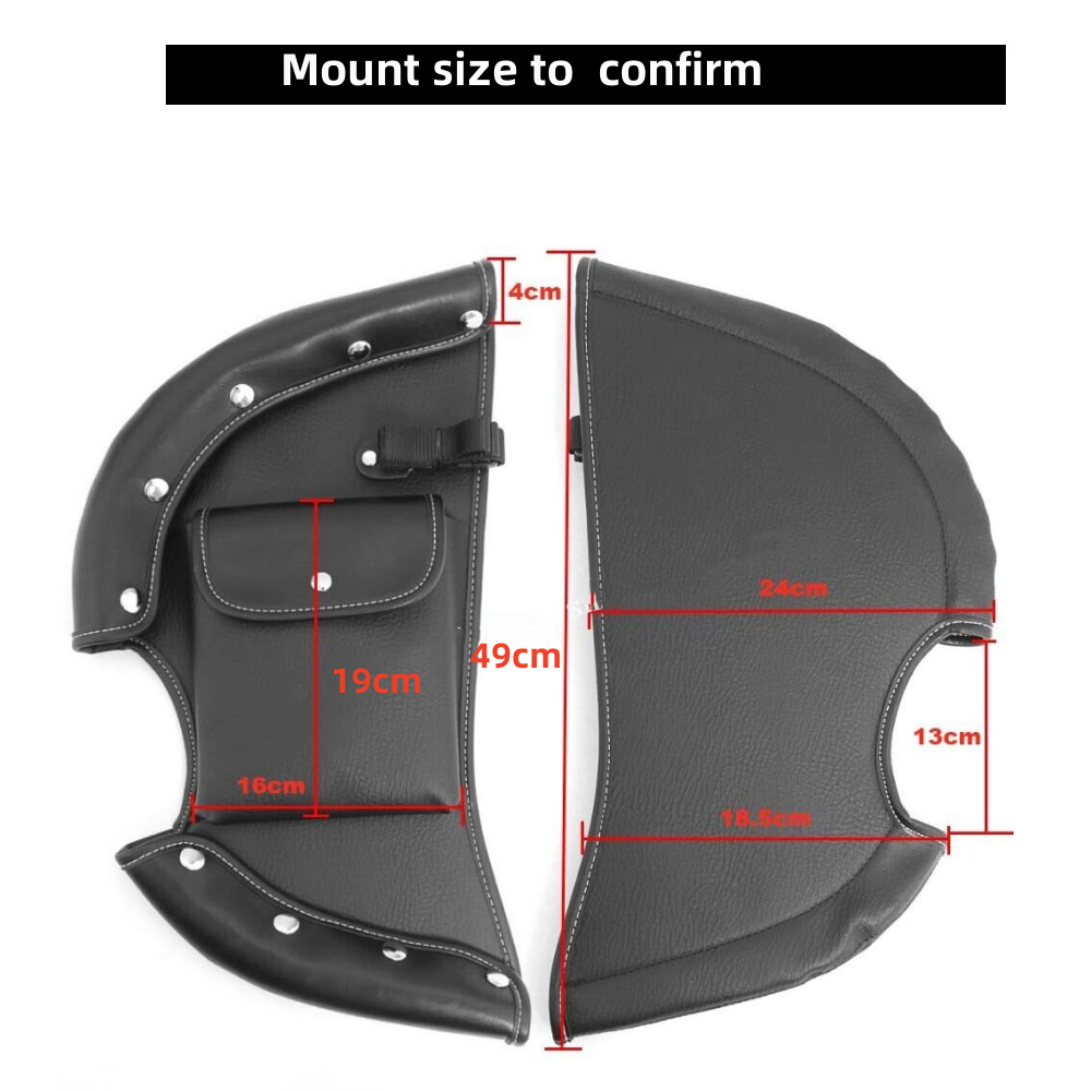 Lower Chap Leg Warmer Wind Deflector For Indian Chief Chieftain Roadmaster Black
