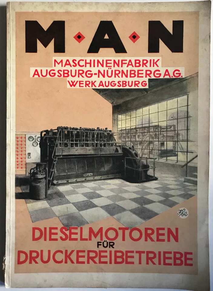 M.A.N. Dieselmotoren, M.A.N., Motoren, Technik, M.A.N.  München, - Bild 1 von 1