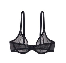 NWOT Cuup Bra The Plunge Mesh Black 36D